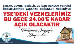 Pamukkale Belediyesinde vezneler 24.00'e kadar açık