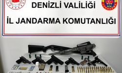 Denizli’de Çok Sayıda Silahla Yakalanan 6 Şüpheli Gözaltına Alındı