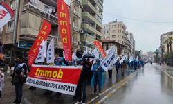 Denizli’de 1 Mayıs İşçi Bayramı yağış altında kutlandı