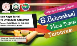 Denizli OSB'de Geleneksel Masa Tenisi Turnuvası Kayıtları Başladı