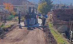 Çameli'nde kilit parke taşı döşeme çalışmaları aralıksız devam ediyor