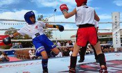 Denizli Kick Boks Galasında sporcular Filistin için ringe çıktı