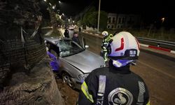 Yağışın neden olduğu kaza ucuz atlatıldı