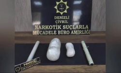 Denizli'de arama yapılan araçta 1,5 kilogram metamfetamin ele geçirildi