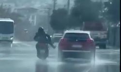 Trafiği tehlikeye düşüren motosiklet sürücüsüne ceza