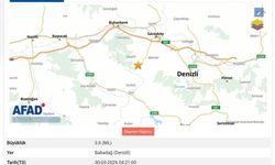 Denizli'de  3.6 büyüklüğünde deprem meydana geldi