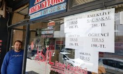 Çivril'li berberden dayanışma örneği