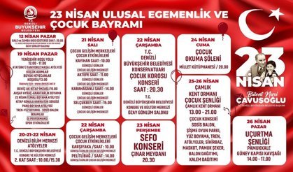 Denizli Büyükşehir’den 23 Nisan’da çocuklara unutulmaz etkinlik programı