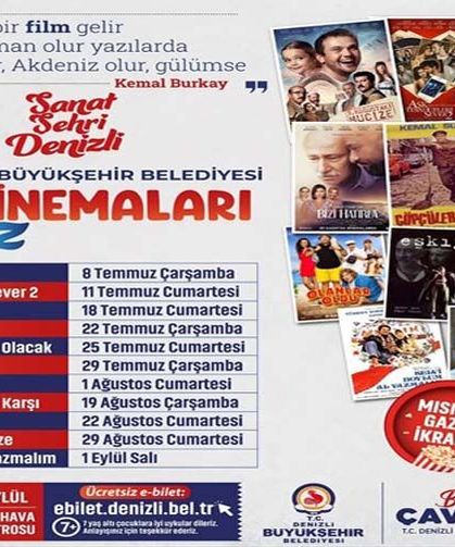 Denizli’de Yaz Akşamları Sinema Keyfiyle Taçlanıyor