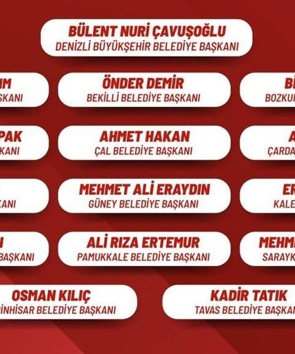 Denizli’de 15 Belediye Başkanından Yeni Parti Kararı