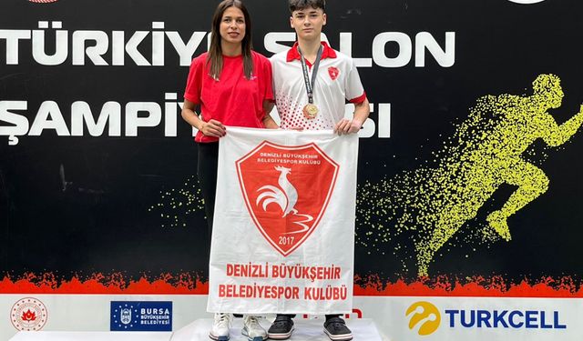 Denizli Büyükşehir Belediyesporlu Arda, Türkiye şampiyonu oldu