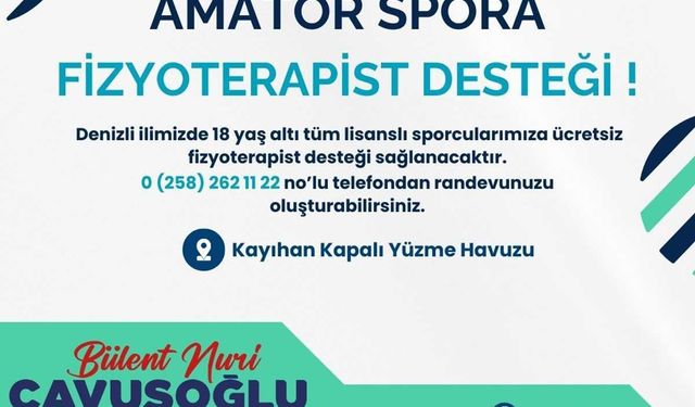 Denizli Büyükşehir Genç Sporculara Fizyoterapist Desteği Sağlayacak