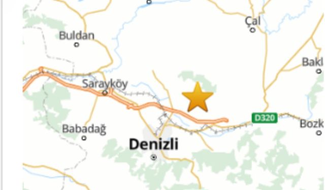 Pamukkale'de 3.9 büyüklüğünde deprem meydana geldi
