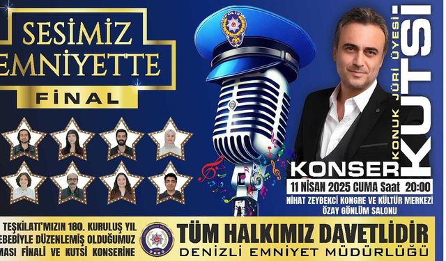 Denizli Emniyet Müdürlüğünün Ses Yarışmasında Final Heyecanı