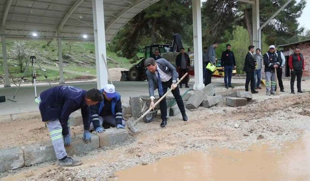 Tavas Belediyesi sezon öncesi sosyal tesislerin bakımlarını yapıyor