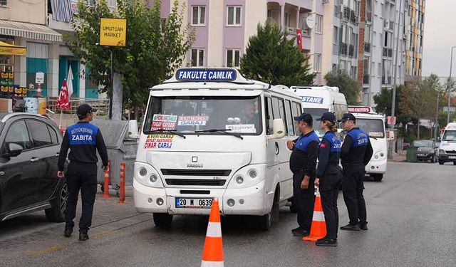 Büyükşehir Zabıta’dan şehir içi dolmuşlara trafik denetimi