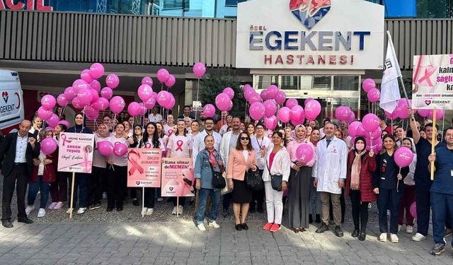 Egekent Hastanesi’nden Pembe Kurdeleli Farkındalık Yürüyüşü