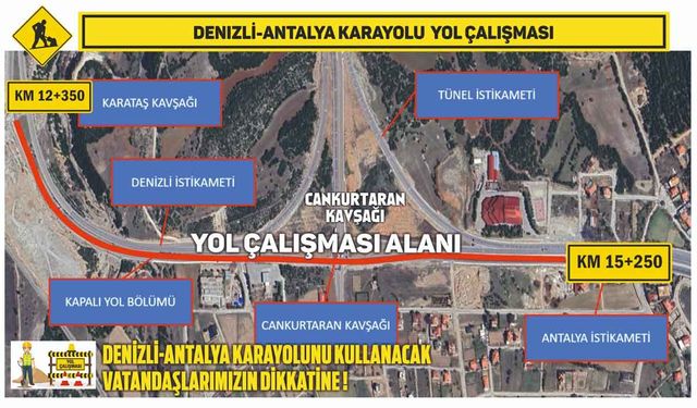 Denizli’de Cankurtaran’da yol çalışması başladı