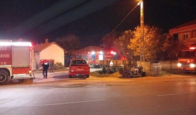 Tek katlı evdeki yangın korkuttu