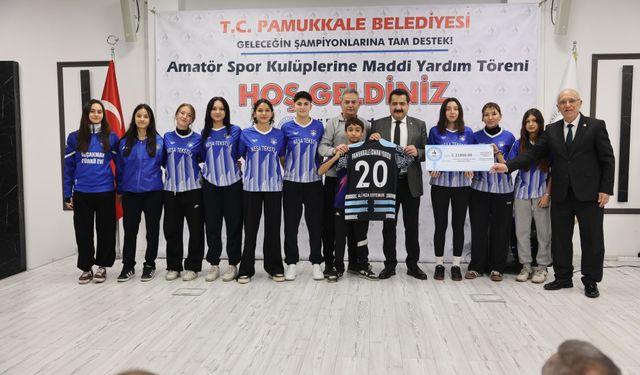 T.C. Pamukkale Belediyesi, ilçedeki 66 amatör spor kulübüne toplam 1 milyon TL nakdi destek sağladı