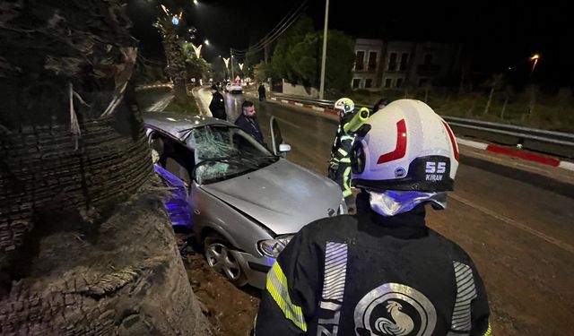 Yağışın neden olduğu kaza ucuz atlatıldı