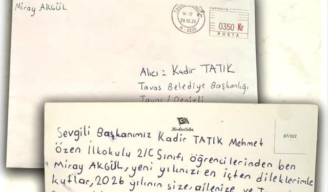 Küçük Miray'ın yeni yıl mektubu Başkan Tatık’ı duygulandırdı