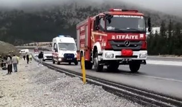 Karşı şeride geçen otomobil şarampole yuvarlandı