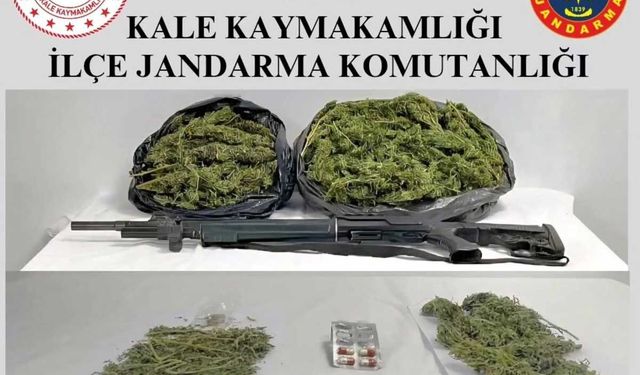 Kale’de uyuşturucu ve ruhsatsız tüfekle yakalanan şüpheli tutuklandı