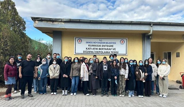 PAÜ öğrencilerinden Kumkısık Entegre Atık Bertaraf Tesisi’ne eğitim ziyareti