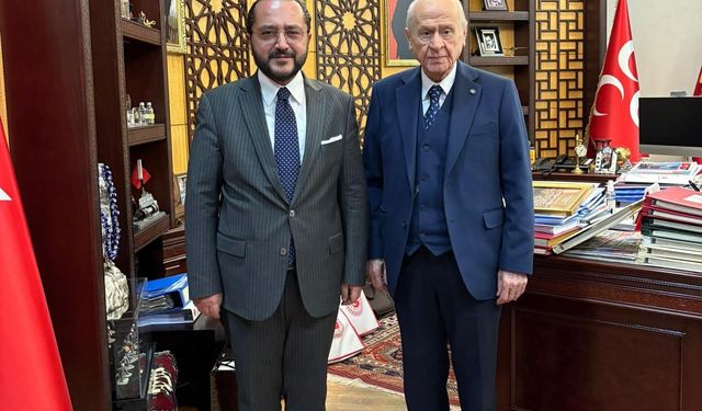 MHP İl Başkanı Yılmaz, Lider Bahçeli'den  hem  hayır dua , hem talimat  aldı