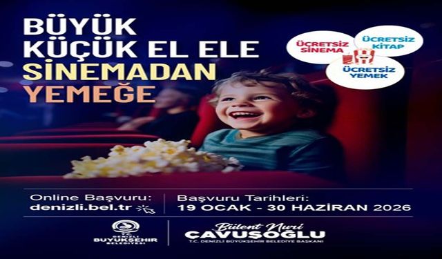 “Büyük Küçük El Ele Sinemadan Yemeğe” projesi başvuruları başladı