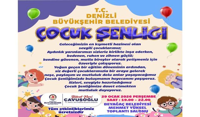 Yarıyıl şenliği ile Beyağaçlı çocuklar eğlenceye doyacak