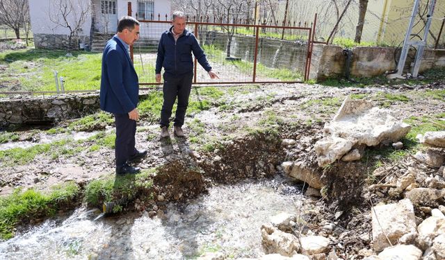 Çameli'de yağış  sonrası  bereketli  sular  ortaya  çıktı