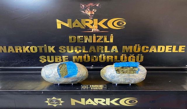 Denizli’de narkotik operasyonunda 6 kilo esrar ele geçirildi