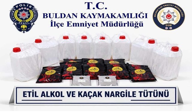 Buldan’da kaçak alkol ve tütün operasyonu düzenlendi