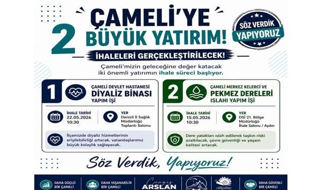 Çameli’de Sağlık Ve Çevreye İki Dev Yatırım İçin İhale Süreci Başlıyor