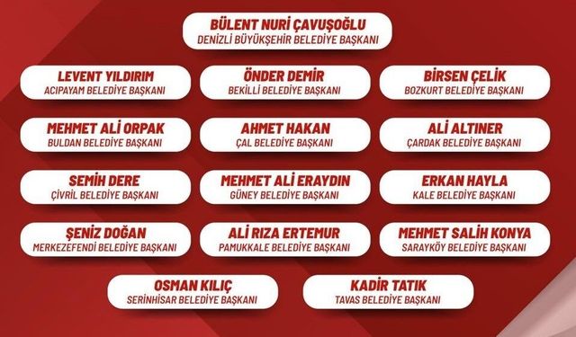 Denizli’de 15 Belediye Başkanından Yeni Parti Kararı