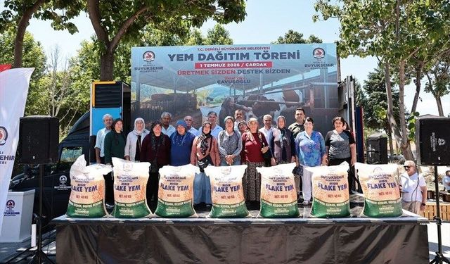 Büyükşehir’in Yem Desteği Projesi üreticiye can suyu oldu