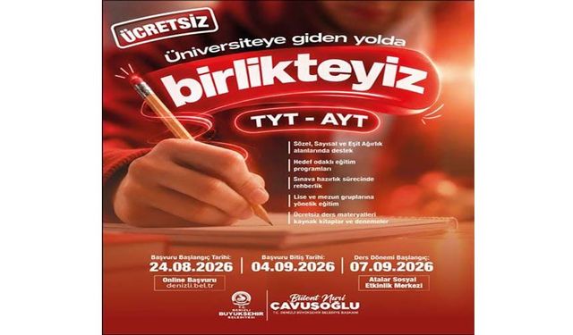 Denizli Büyükşehir Sınav Maratonunda Gençlerin Yanında