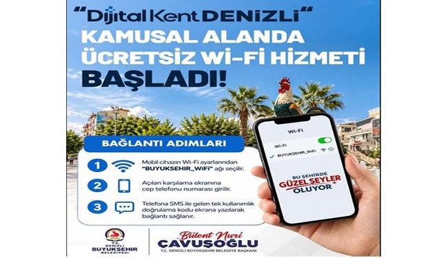 Denizli Büyükşehir İle Kentte Ücretsiz Wi-Fi Dönemi Başladı