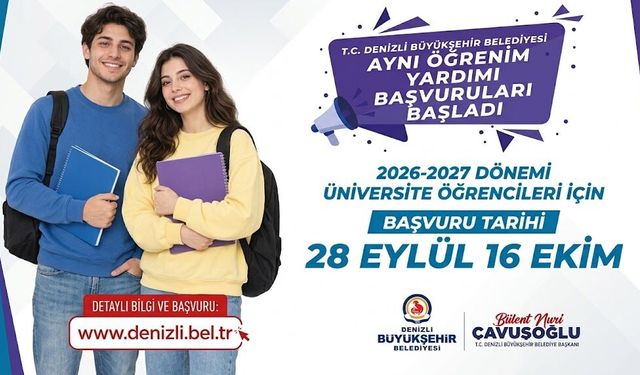 Denizli Büyükşehir’den Üniversite Öğrencilerine Eğitim Desteği