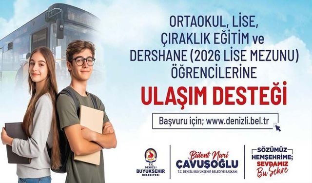 Büyükşehir’den Öğrencilere Aylık 44 Binişlik Ulaşım Desteği