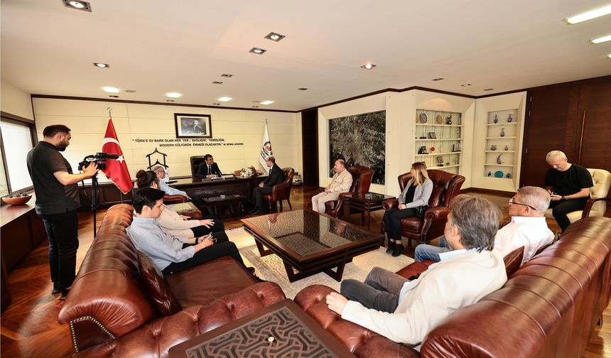 Gazetecilerden Başkan Çavuşoğlu’na ziyaret