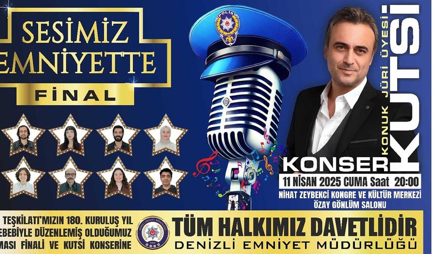 Denizli Emniyet Müdürlüğünün Ses Yarışmasında Final Heyecanı