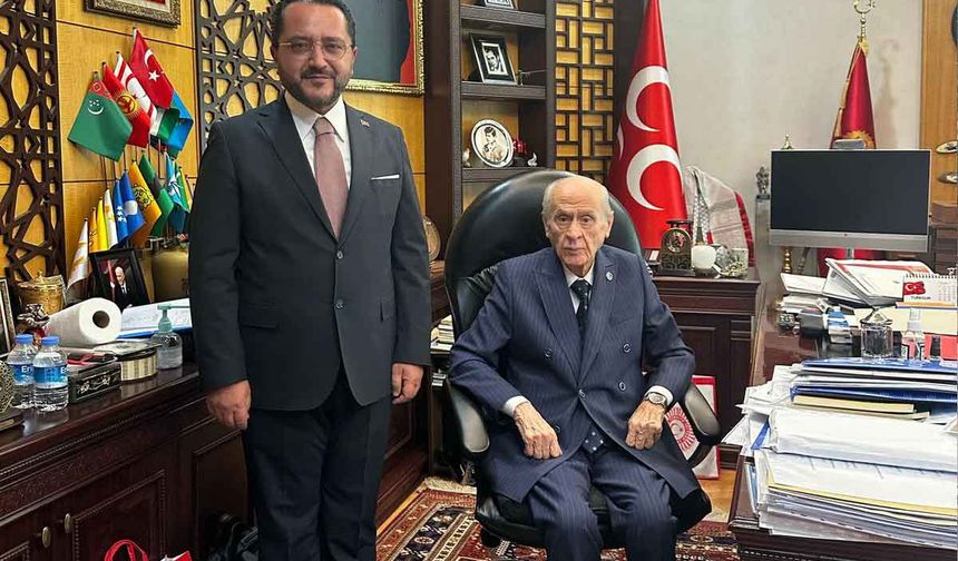 Başkan Yılmaz, MHP Lideri Bahçeli'yi Makamında Ziyaret Etti