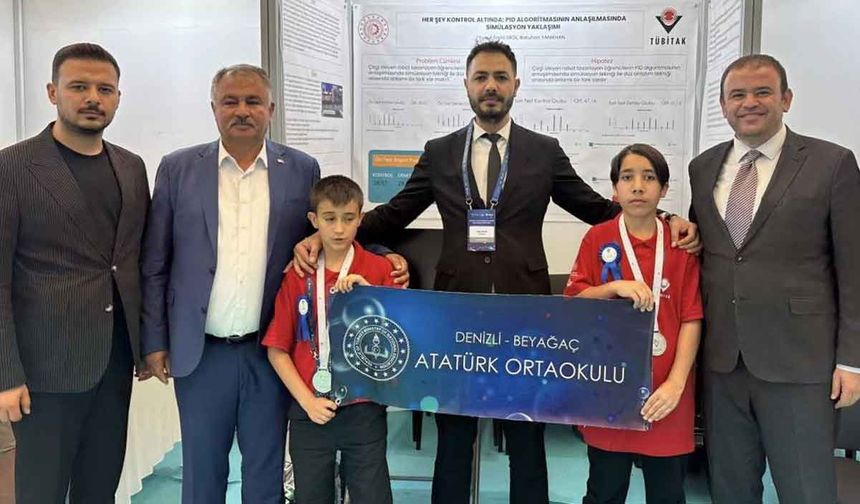 Beyağaç’ın gururları proje yarışmasında Türkiye 2. oldu