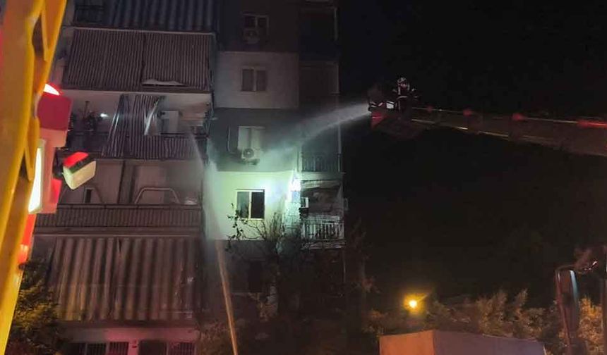 Ağaçta çıkan yangın binaya sıçradı