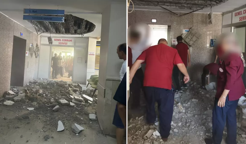 Denizli Devlet Hastanesi'nde Tavan Çöktü