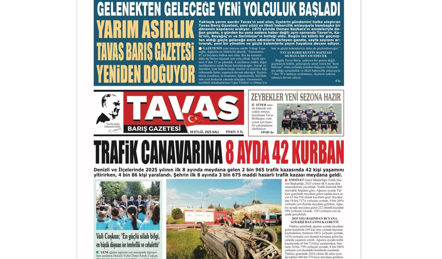 Yarım Asırlık Tavas Barış Gazetesi Yeni Yüzüyle Okuyucularıyla Buluştu