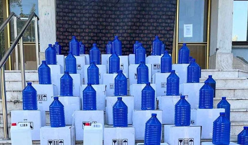 Denizli'de 642 litre kaçak alkol yakalandı